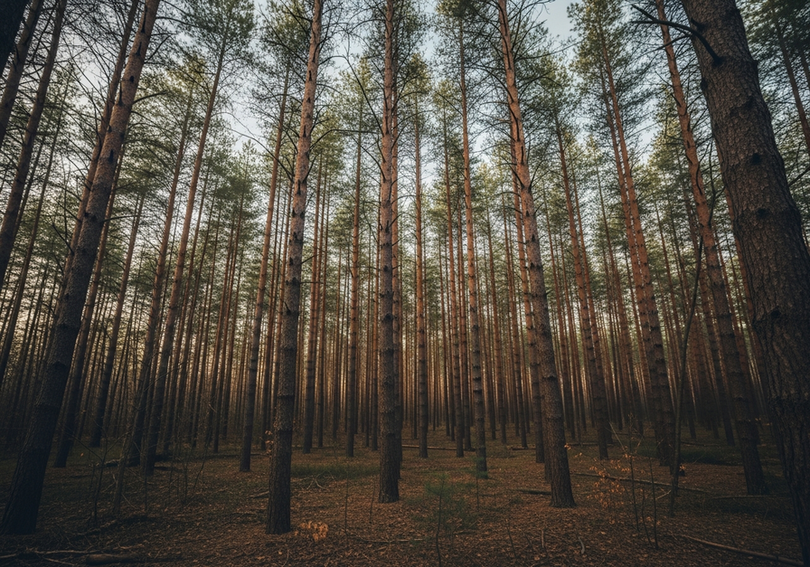 Intraspecific competition in a pine forest