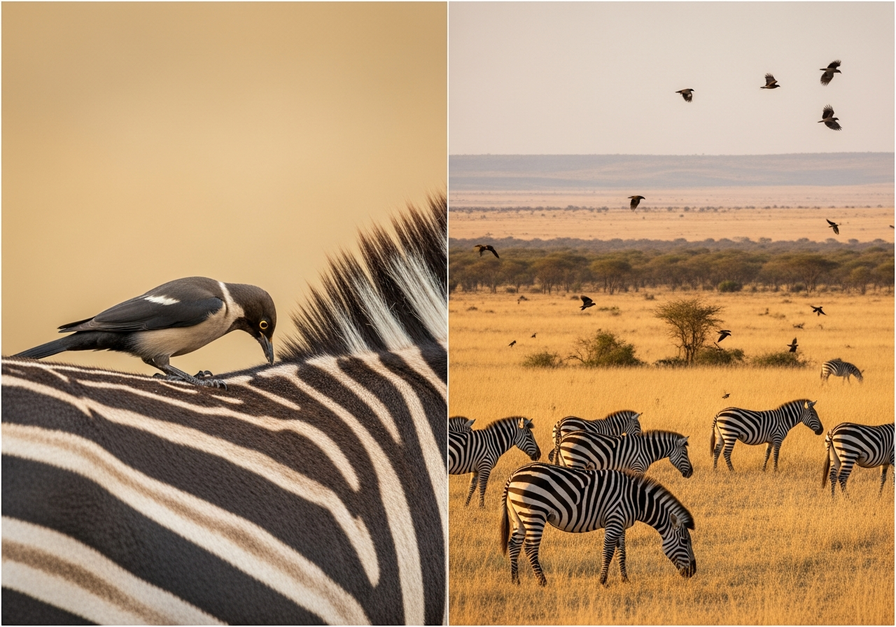 Oxpecker and Zebra Mutualism
