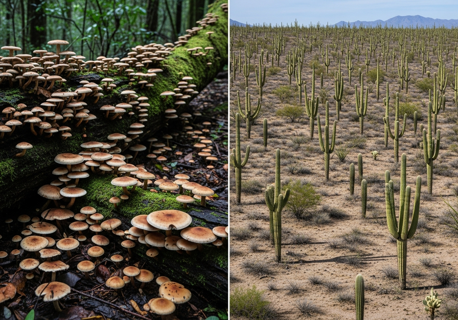 Clumped and Uniform Distribution Contrast